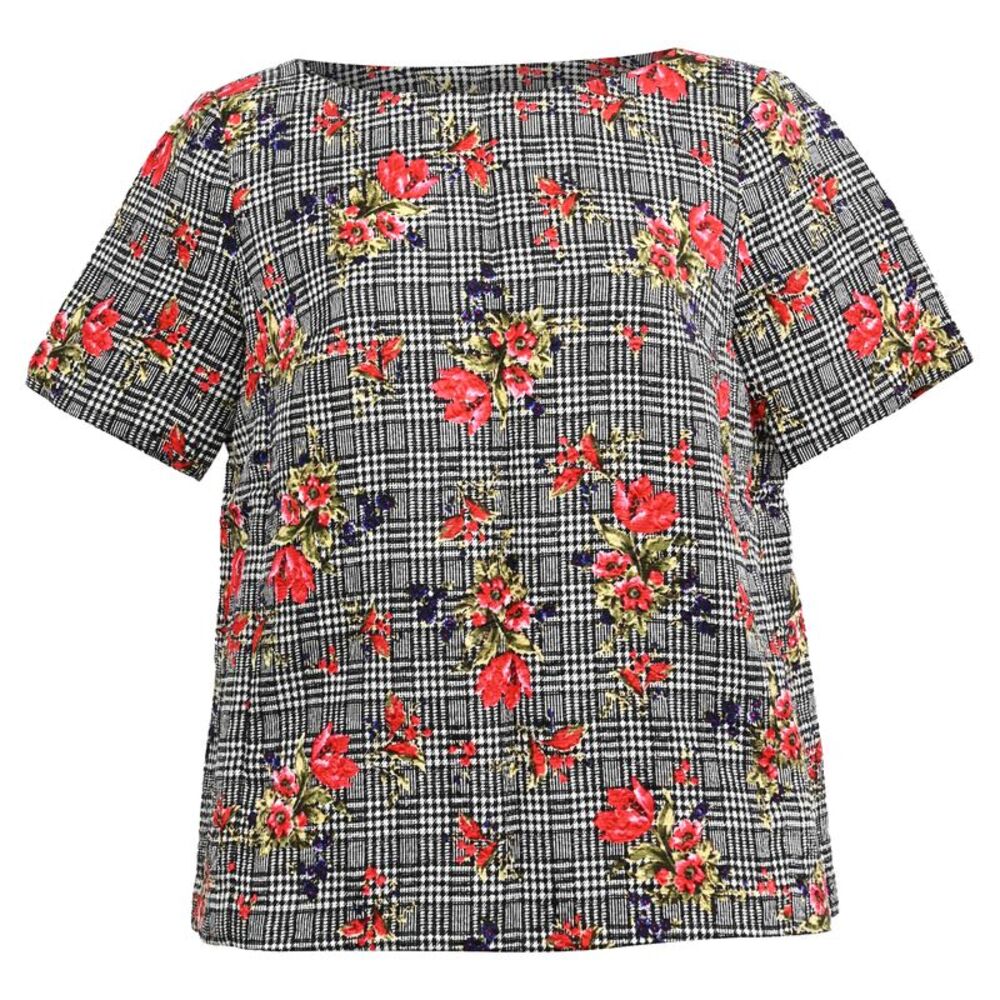 Oscar De La Renta Printed Blouse in Multicolor Cotton
